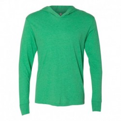 Next Level 6021 Unisex Triblend Hooded Long Sleeve Pullover T-Shirt