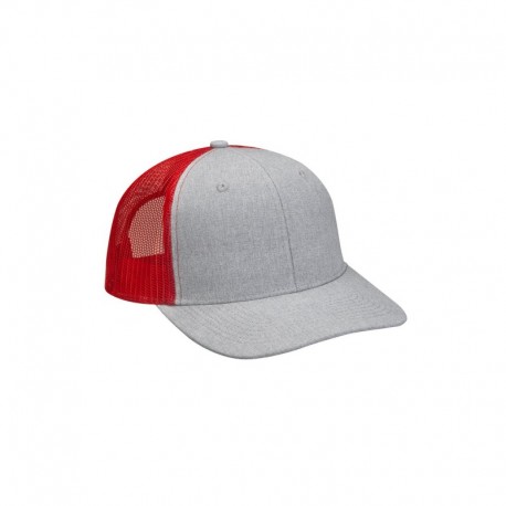 Adams PV102 Heather Woven/Soft Mesh Trucker Style Cap