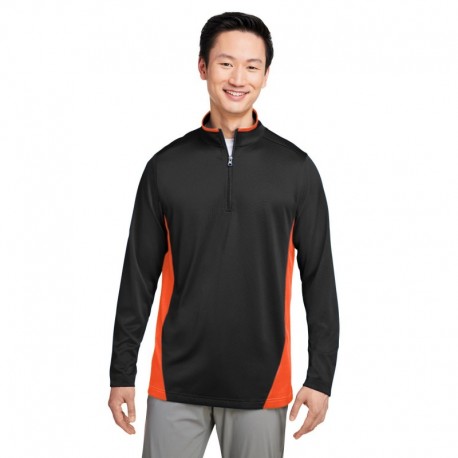Harriton M786 Men's Flash Snag Protection Plus IL Colorblock Quarter-Zip