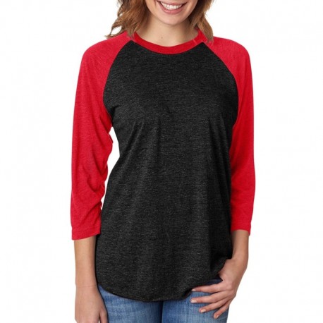 Next Level Apparel 6051 Unisex Triblend 3/4-Sleeve Raglan