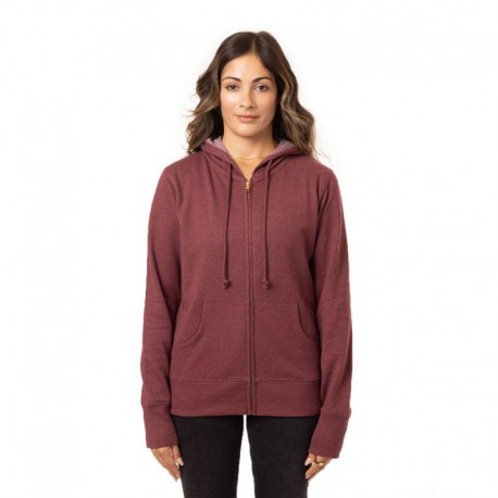 econscious EC4580 Ladies Heathered Full-Zip Hooded Sweatshirt