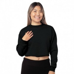 Bayside 7725 Ladies Crop Crewneck
