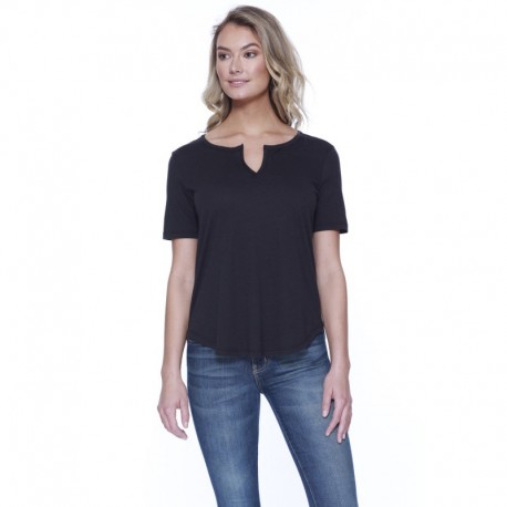 StarTee ST1822 Ladies Cotton/Modal Slit V-Neck