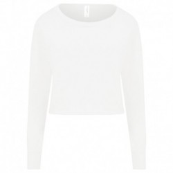 Just Hoods By AWDis JHA035 Ladies Cropped Pullover Sweatshirt