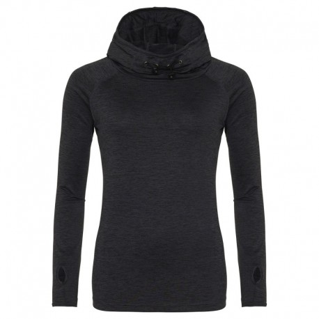 Just Hoods By AWDis JCA038 Ladies Cool Cowl-Neck Long-Sleeve T-Shirt