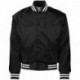 Augusta Sportswear 3610 Unisex Striped Trim Satin Baseball Jacket