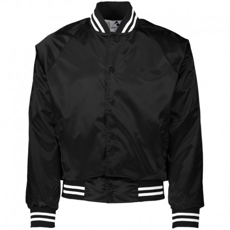 Augusta Sportswear 3610 Unisex Striped Trim Satin Baseball Jacket