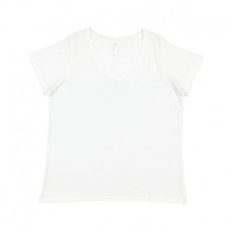 LAT 3817 Ladies Curvy V-Neck Fine Jersey T-Shirt