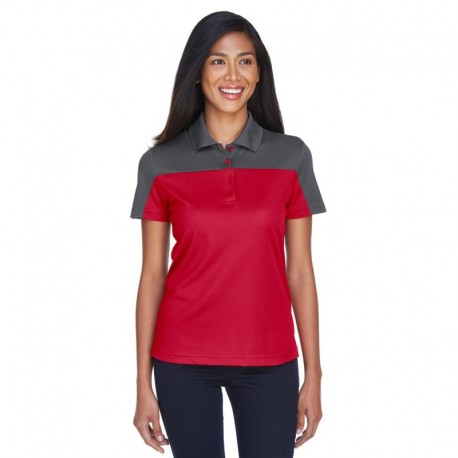 Core365 CE101W Ladies Balance Colorblock Performance Pique Polo