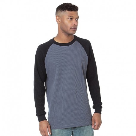 Bayside 8211 Men's Heavyweight Waffle Knit Thermal Raglan Bayside 8211 Men's Heavyweight Waffle Knit Thermal Raglan