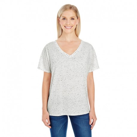 Threadfast Apparel 203FV Ladies Triblend Fleck Short-Sleeve V-Neck T-Shirt