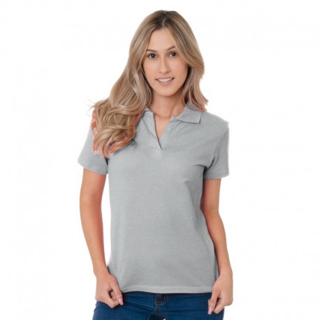 Bayside BA1050 Junior's 6.2 oz., 100% Cotton V-Neck Polo